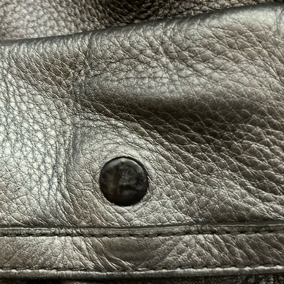 Cole Haan pebbled leather metallic gray Hobo - Picture 12 of 13